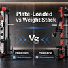 The difference between plate-loaded and weight stack smith machine