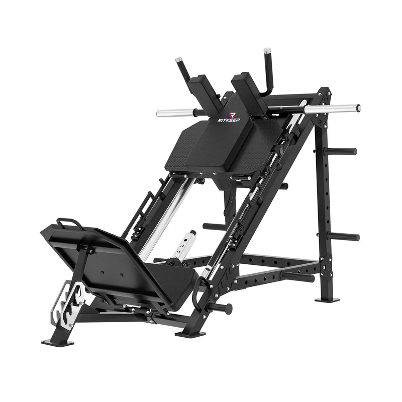 RitKeep Black Thunderbolt A10 Leg Press Hack Squat Machine for home gym
