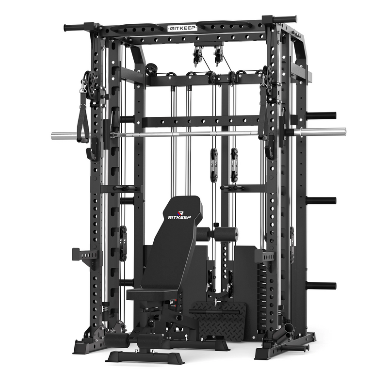ANVIL S1 Unilateral and Bilateral Training Smith Machine with Rear Dual Weight Stack