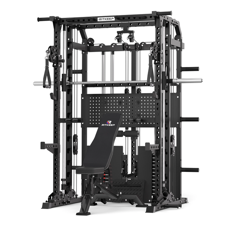 ANVIL S1 Unilateral and Bilateral Training Smith Machine with Rear Dual Weight Stack