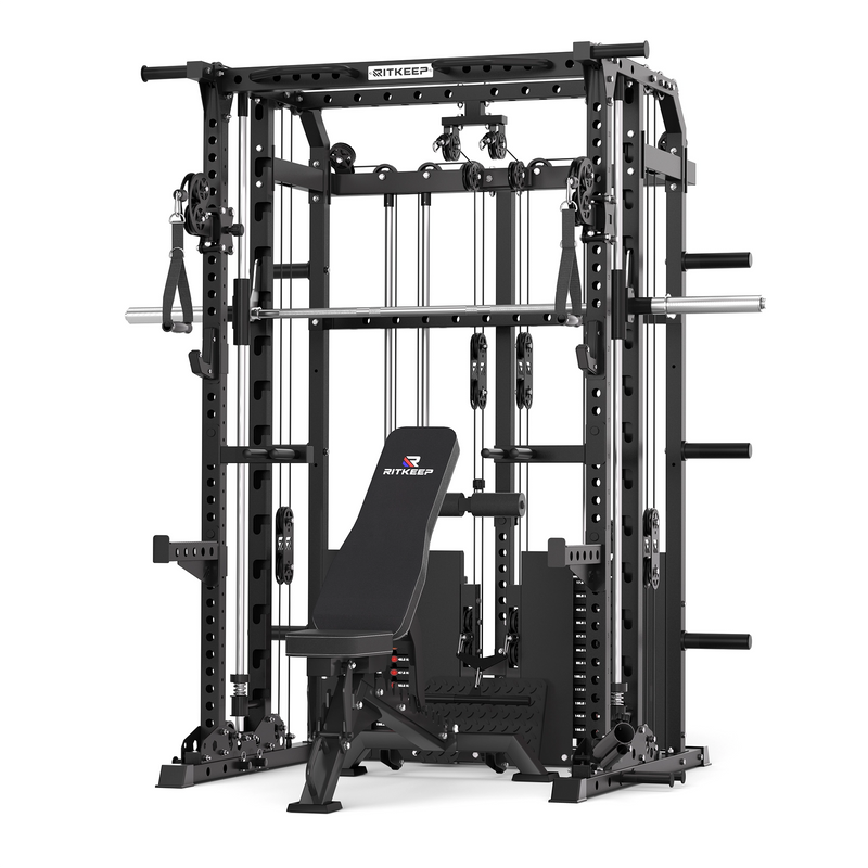 ANVIL S1 Unilateral and Bilateral Training Smith Machine with Rear Dual Weight Stack