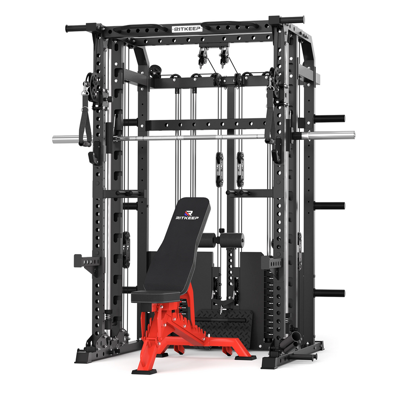 ANVIL S1 Unilateral and Bilateral Training Smith Machine with Rear Dual Weight Stack
