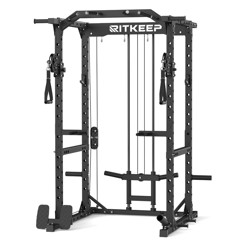 RitKeep Destroyer M10 Home Gym Power Rack With Pulley System in black