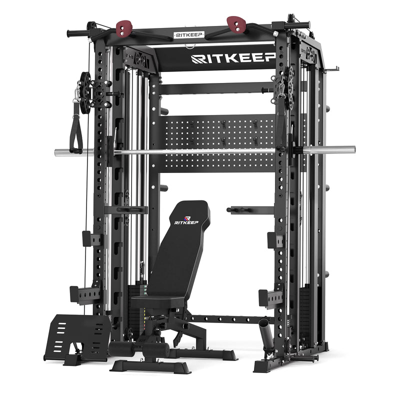 RitKeep Nimitz N1 Smith machine and RAB 2000 weight bench Combo in black