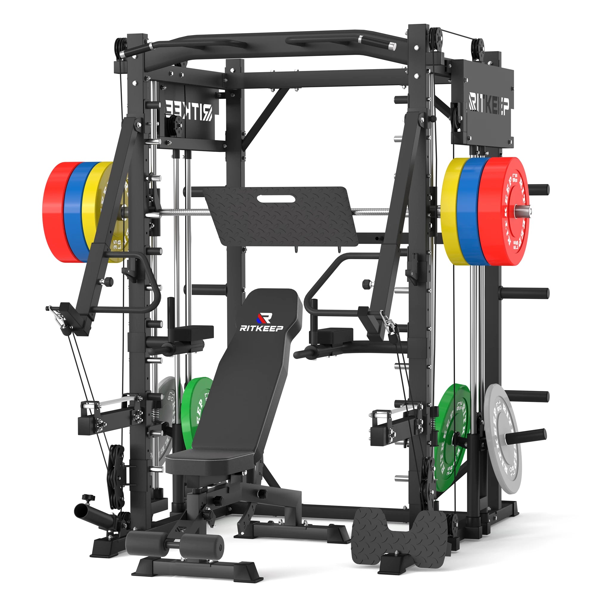 PMAX-4750 Dual Plate Loaded Squat Exercise Machine Gym Equipment Package
