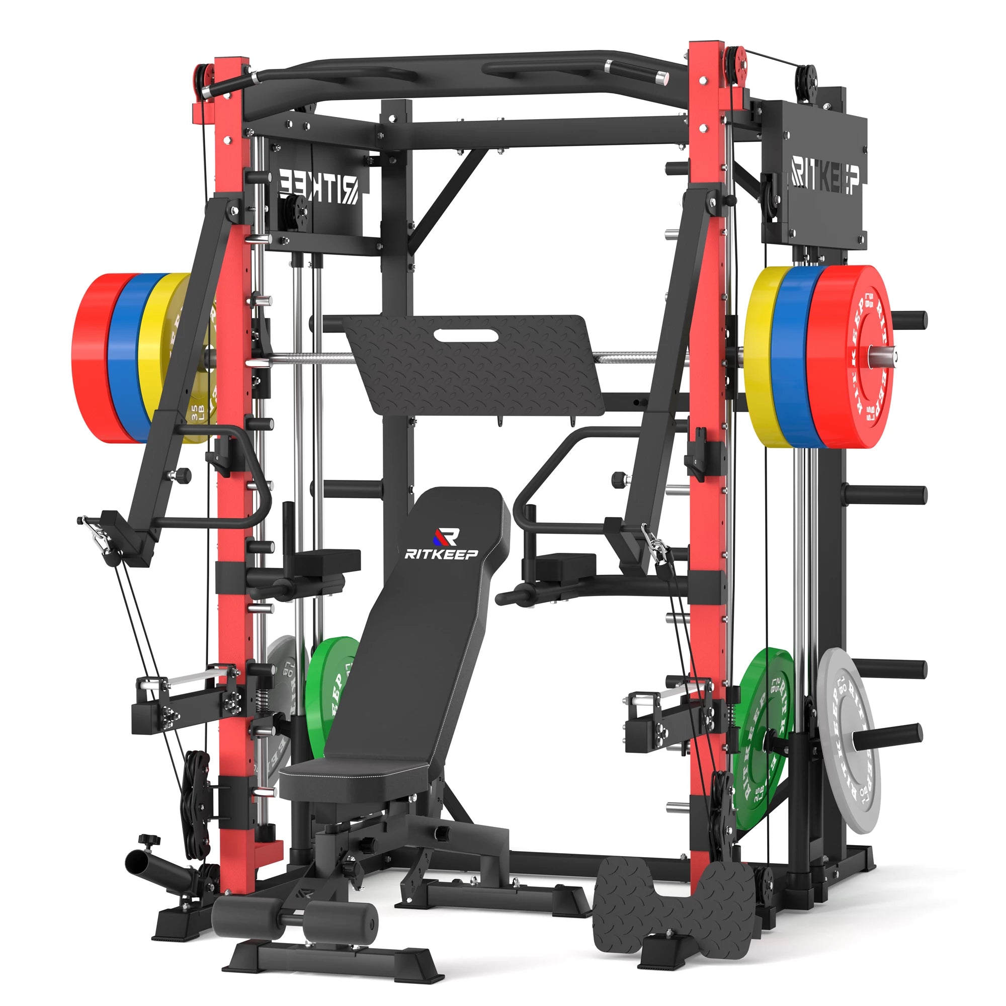 PMAX-4750 Dual Plate Loaded Squat Exercise Machine Gym Equipment Package