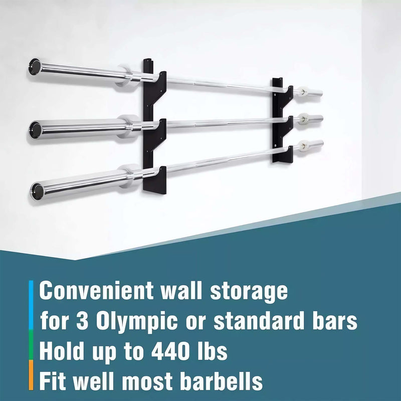 Hanging Barbell Storage for 3 Bars
