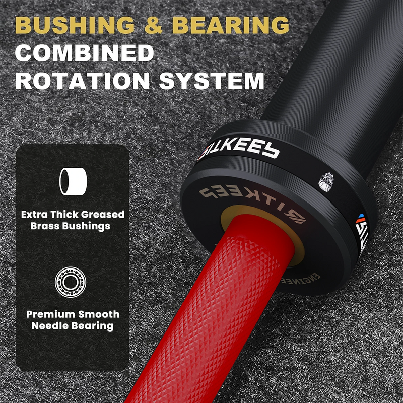 RitKeep 7ft Red Barbell
