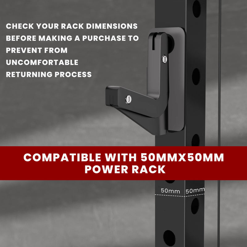 50x50 mm J Hooks Attachment For Power Rack (Pair)