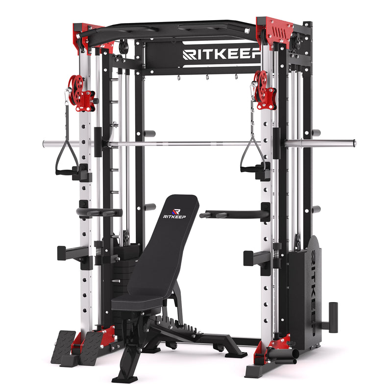 RitKeep PMAX-5600 all-in-one Smith machine and weight stack combo