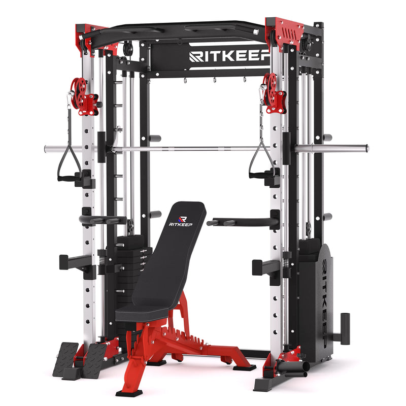 RitKeep PMAX-5600 all-in-one Smith machine and RAB 3000 weight bench combo
