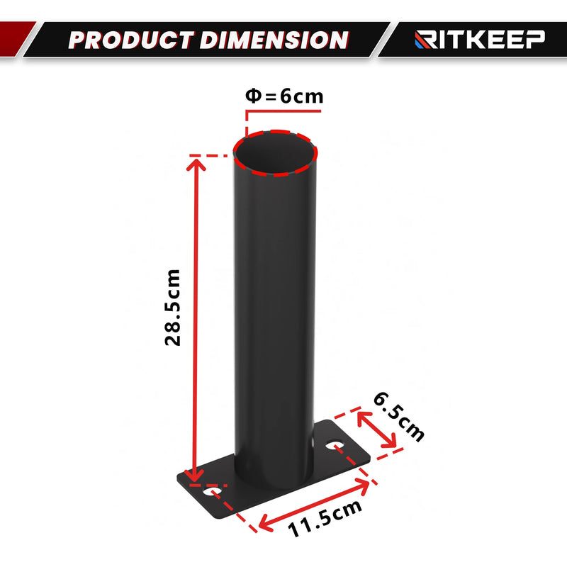 RitKeep Heavy-Duty Mounted Vertical Barbell Holder Attachment
