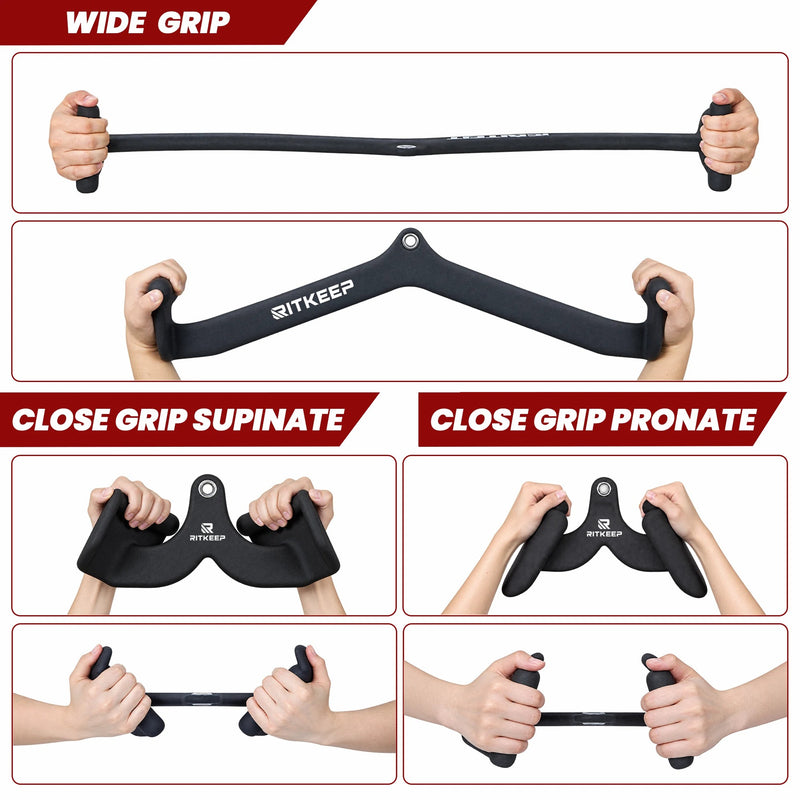 Cable Machine 5pcs Lat Pull Down Bar Combo