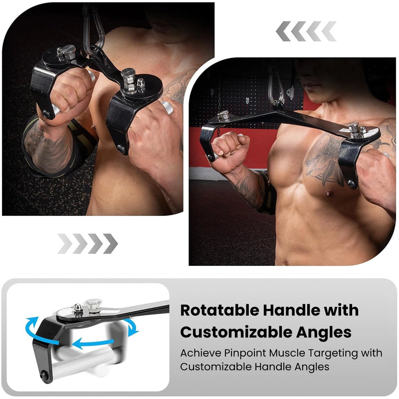 360° Rotating Multi-Grip Lat Pulldown Bar Combo for Cable Machine