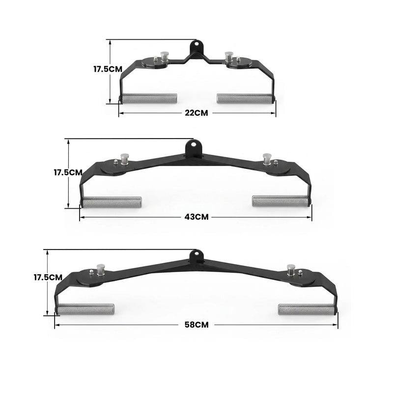 360° Rotating Multi-Grip Lat Pulldown Bar Combo for Cable Machine