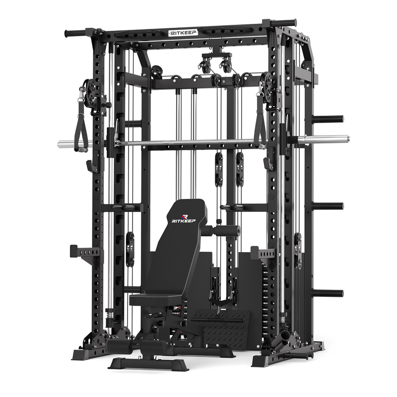 ANVIL S1 Unilateral and Bilateral Training Smith Machine with Rear Dual Weight Stack