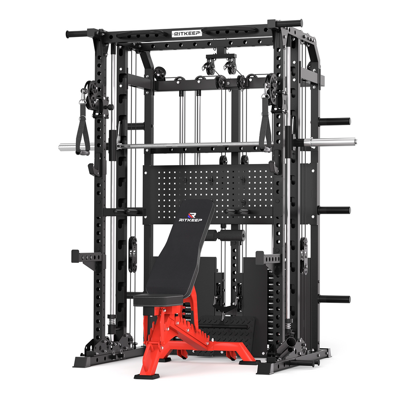 ANVIL S1 Unilateral and Bilateral Training Smith Machine with Rear Dual Weight Stack