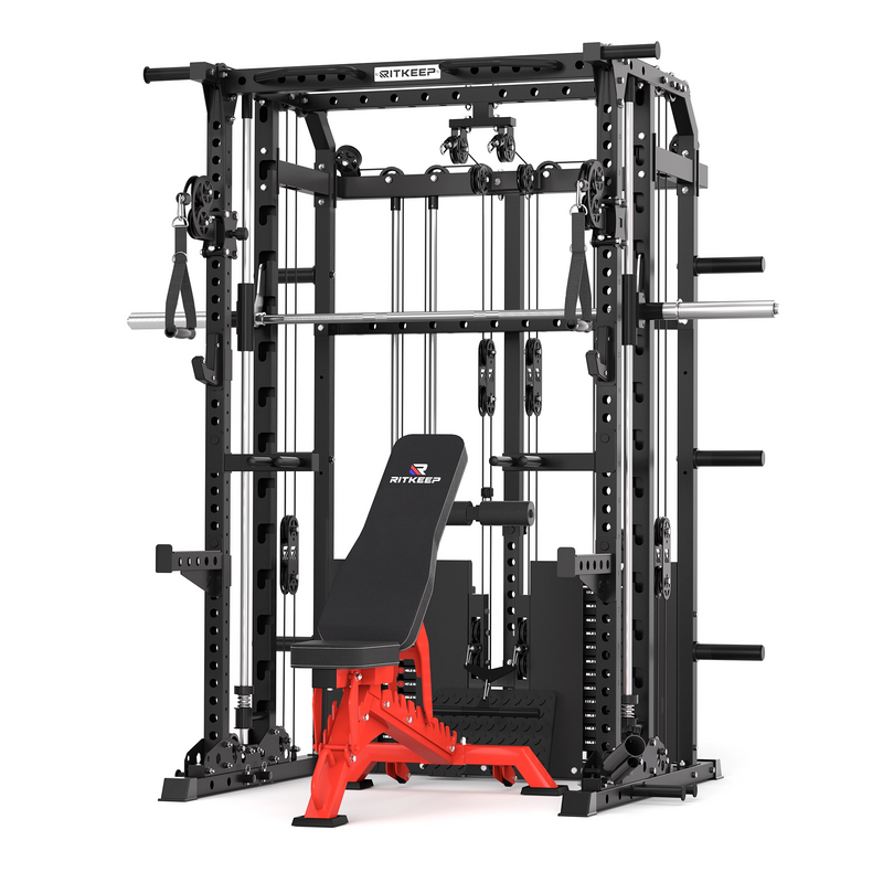 ANVIL S1 Unilateral and Bilateral Training Smith Machine with Rear Dual Weight Stack