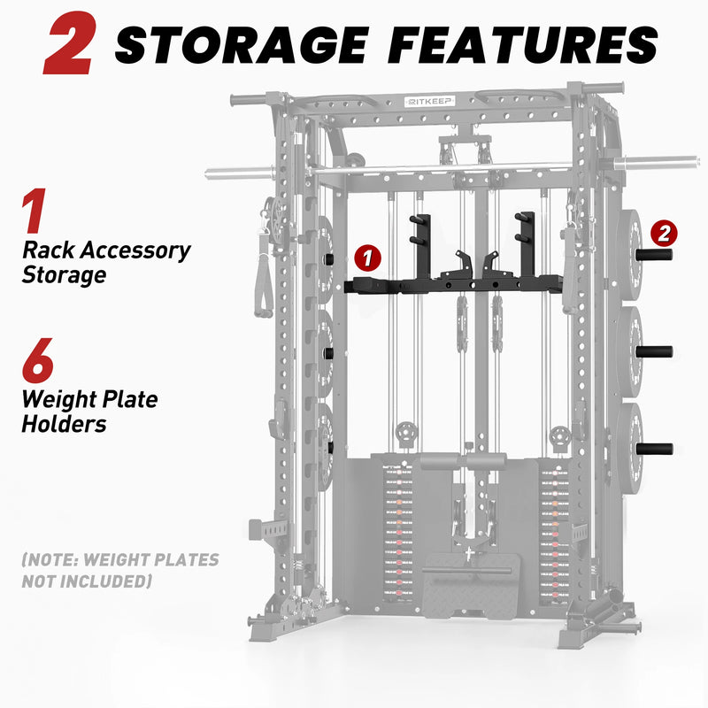 ANVIL S1 Unilateral and Bilateral Training Smith Machine with Rear Dual Weight Stack