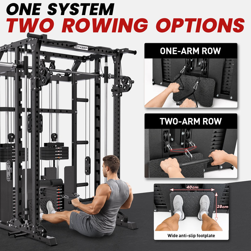 ANVIL S1 Unilateral and Bilateral Training Smith Machine with Rear Dual Weight Stack