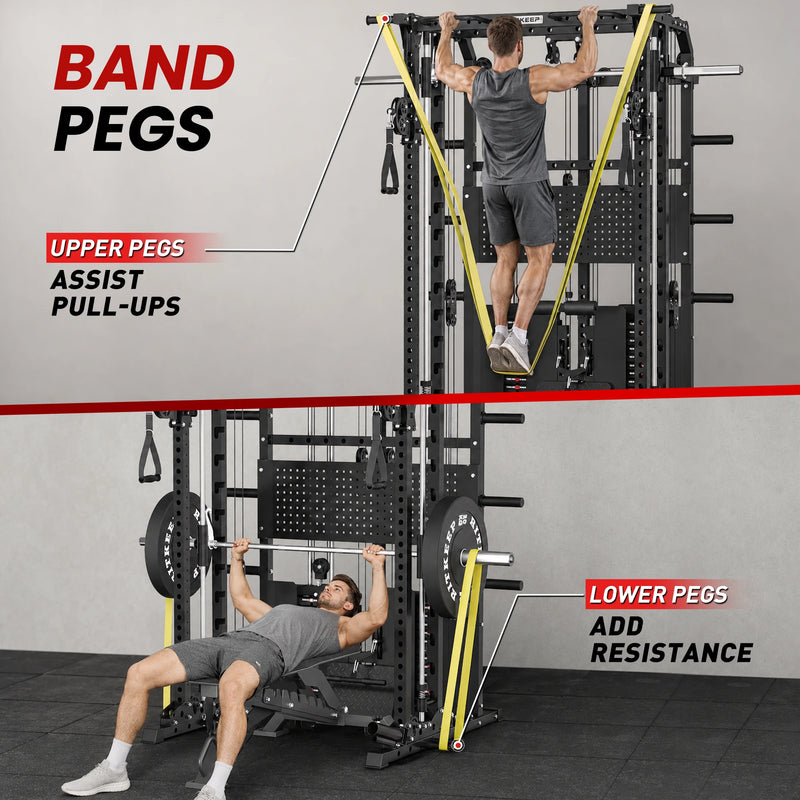 ANVIL S1 Unilateral and Bilateral Training Smith Machine with Rear Dual Weight Stack