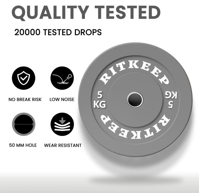 50mm Olympic Low Bounce Color Rubber Bumper Weight Plates