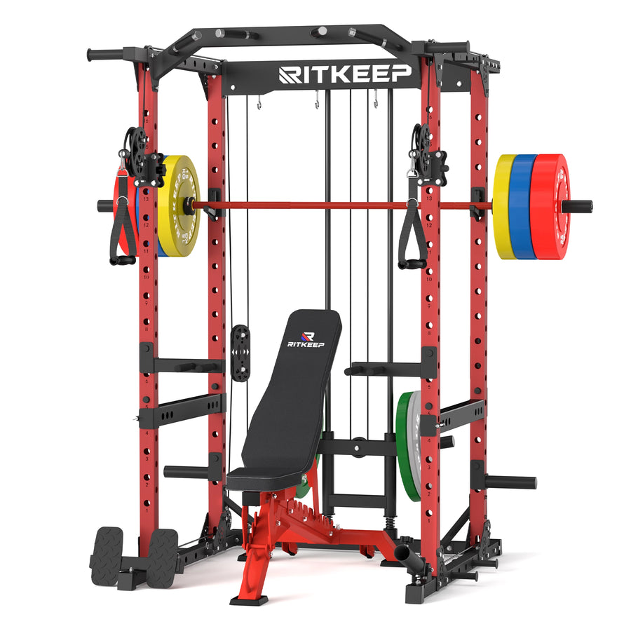 DESTROYER M10 Power Rack with Barbell, Bench & Plates