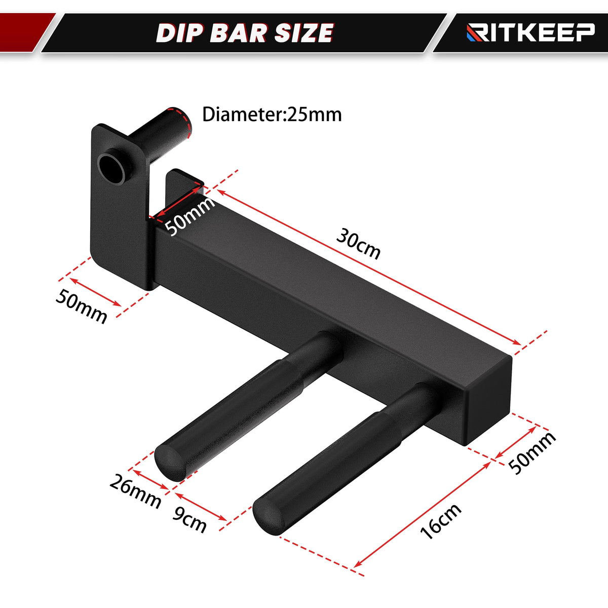 Dip Bar Rack Attachment ( Pair) – RITKEEP Australia