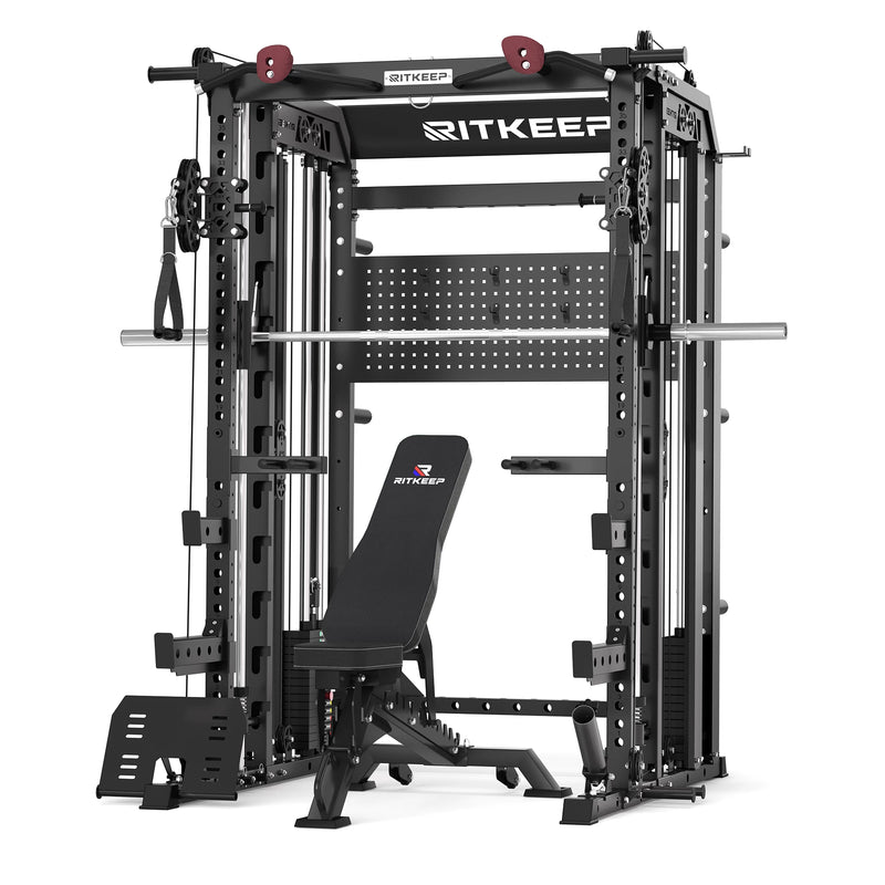 RitKeep Nimitz N1 Smith machine and RAB 3000 weight bench Combo in black