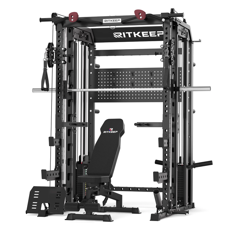 RitKeep Nimitz N1 Pro Smith machine and RAB 2000 weight bench Combo in black