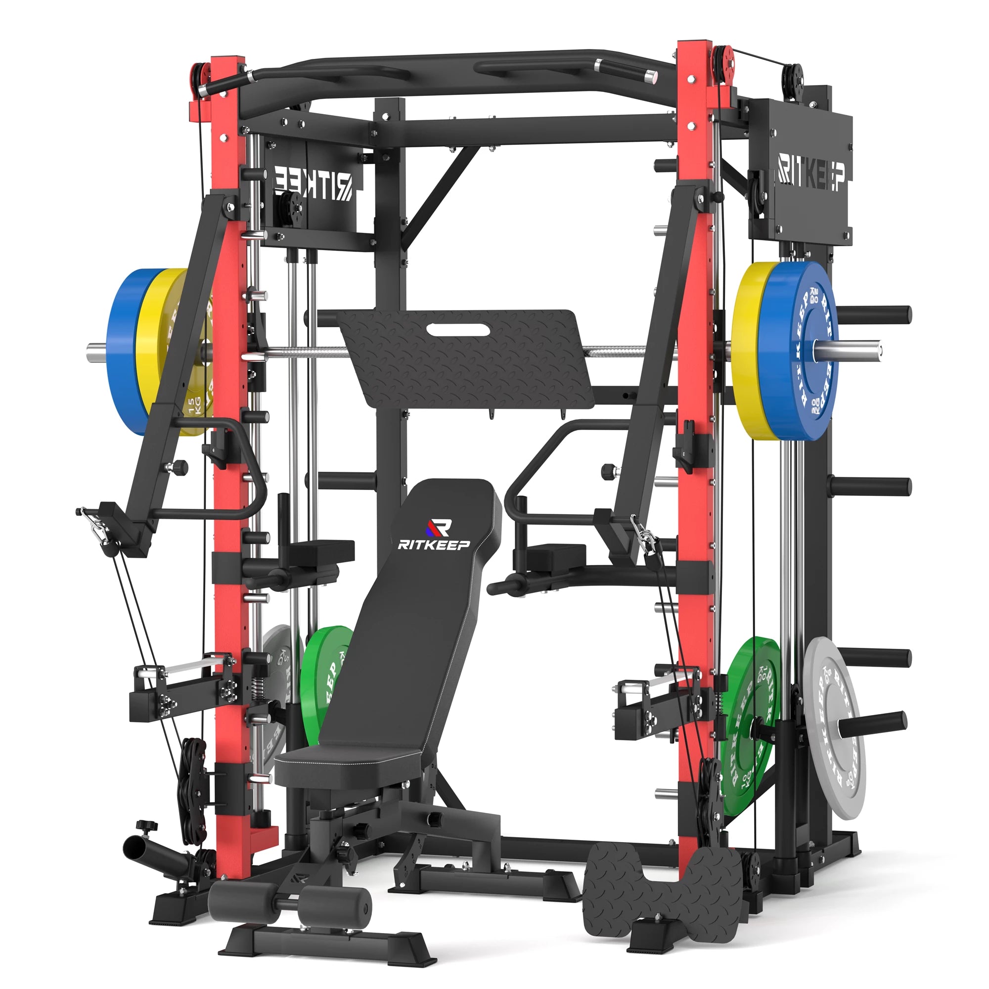PMAX-4750 Dual Plate Loaded Squat Exercise Machine Gym Equipment Package