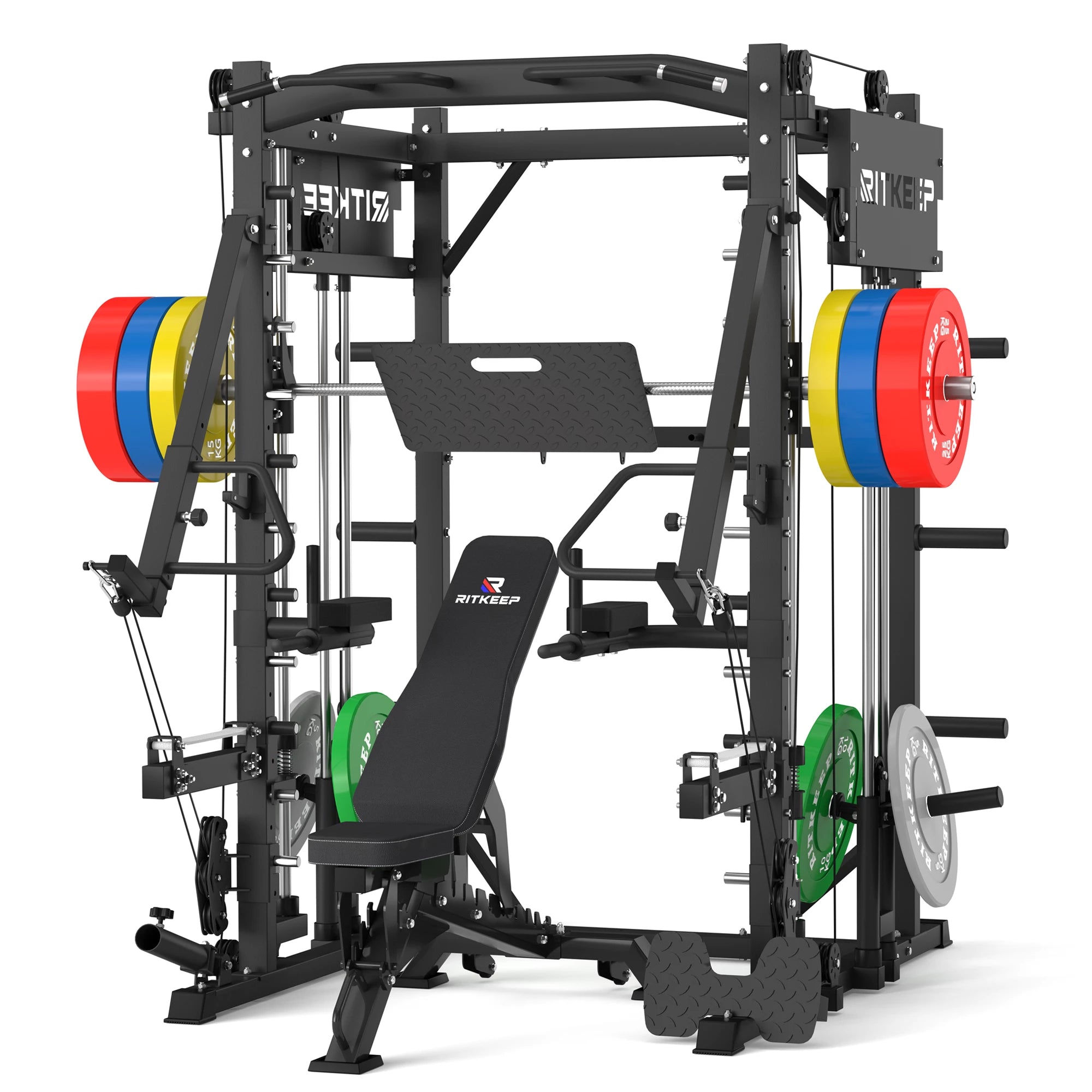 PMAX-4750 Dual Plate Loaded Squat Exercise Machine Gym Equipment Package
