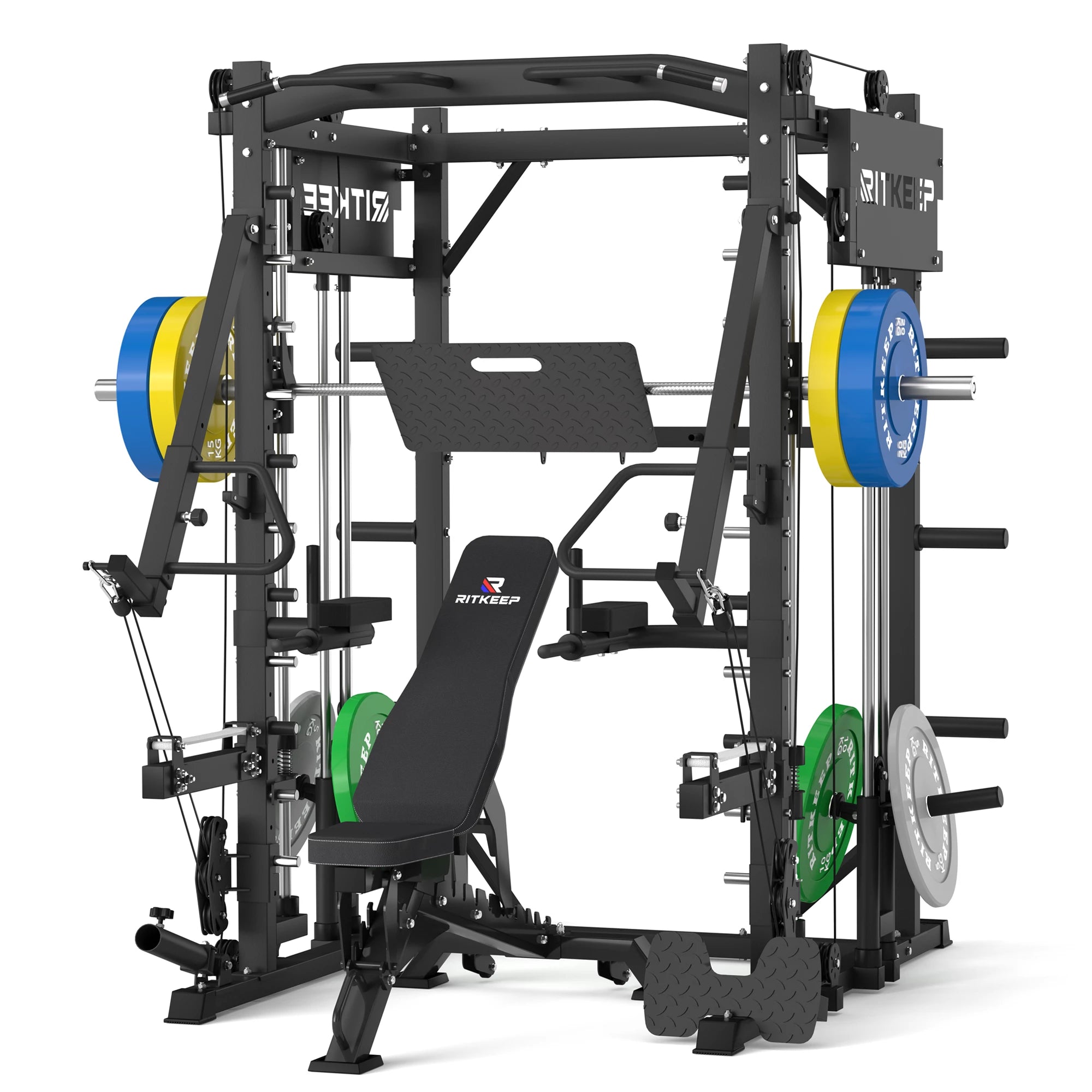 PMAX-4750 Dual Plate Loaded Squat Exercise Machine Gym Equipment Package