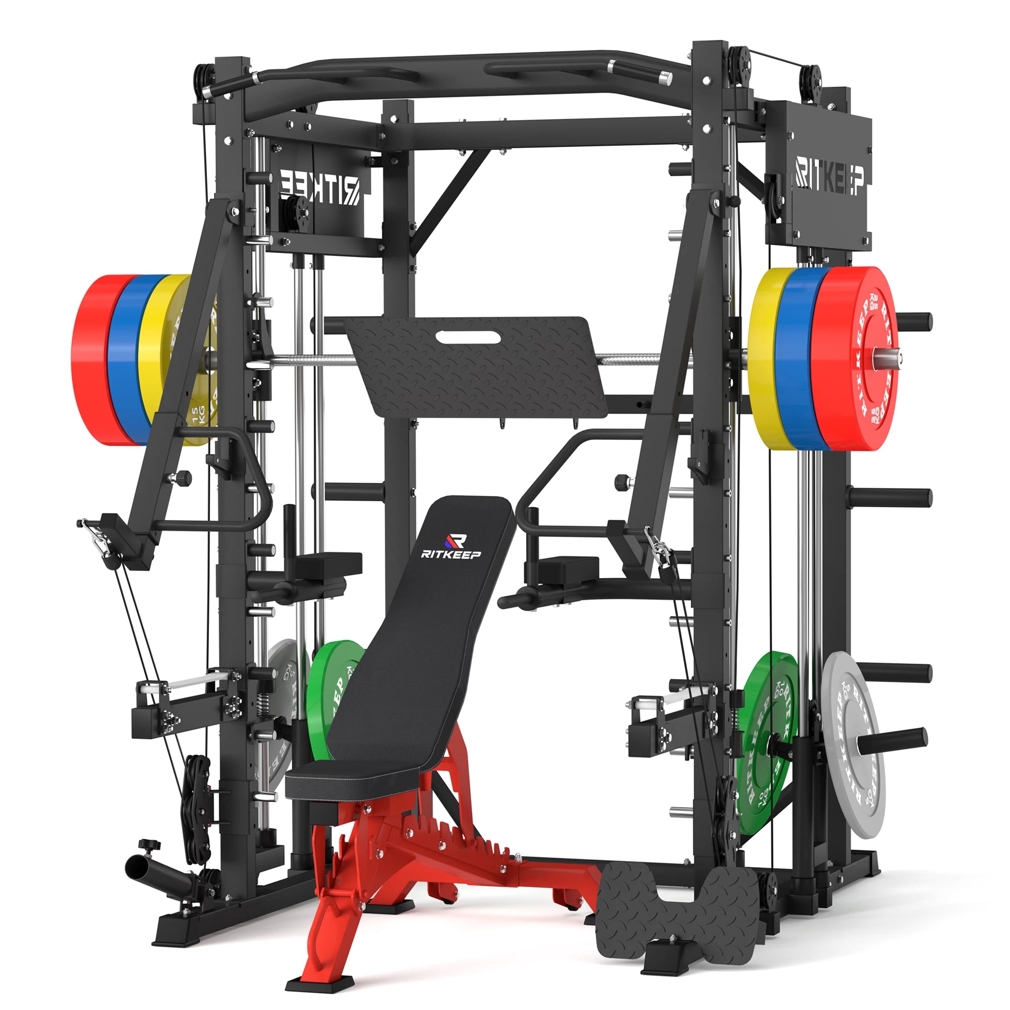 PMAX-4750 Dual Plate Loaded Squat Exercise Machine Gym Equipment Package