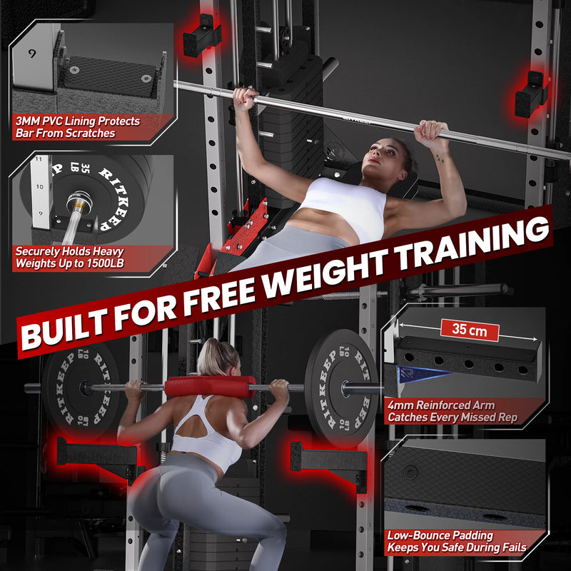 PMAX 5600 Home Gym Smith Machine | 326LB Weight Stack | RitKeep Fitness ...