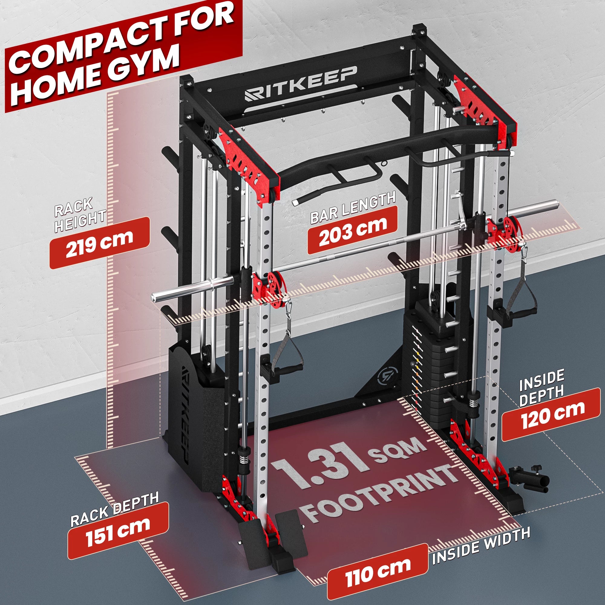 PMAX 5600 Smith Exercise Machine | Home Gym Packages | RitKeep PMAX 5600 Smith Exercise Machine | Home Gym Packages | RitKeep