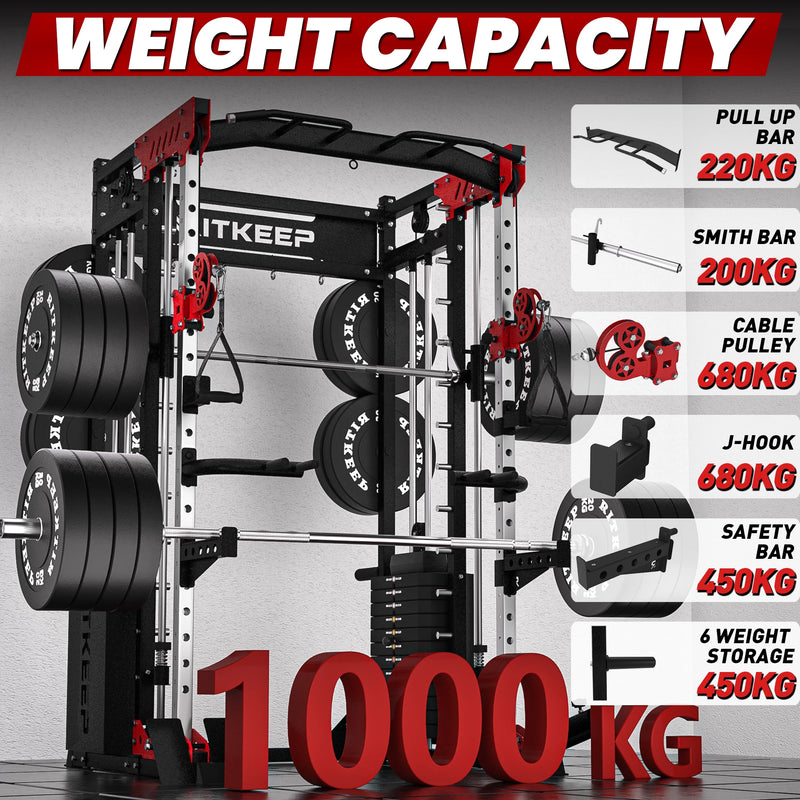 PMAX 5600 Home Gym Smith Machine | 326LB Weight Stack | RitKeep Fitness ...