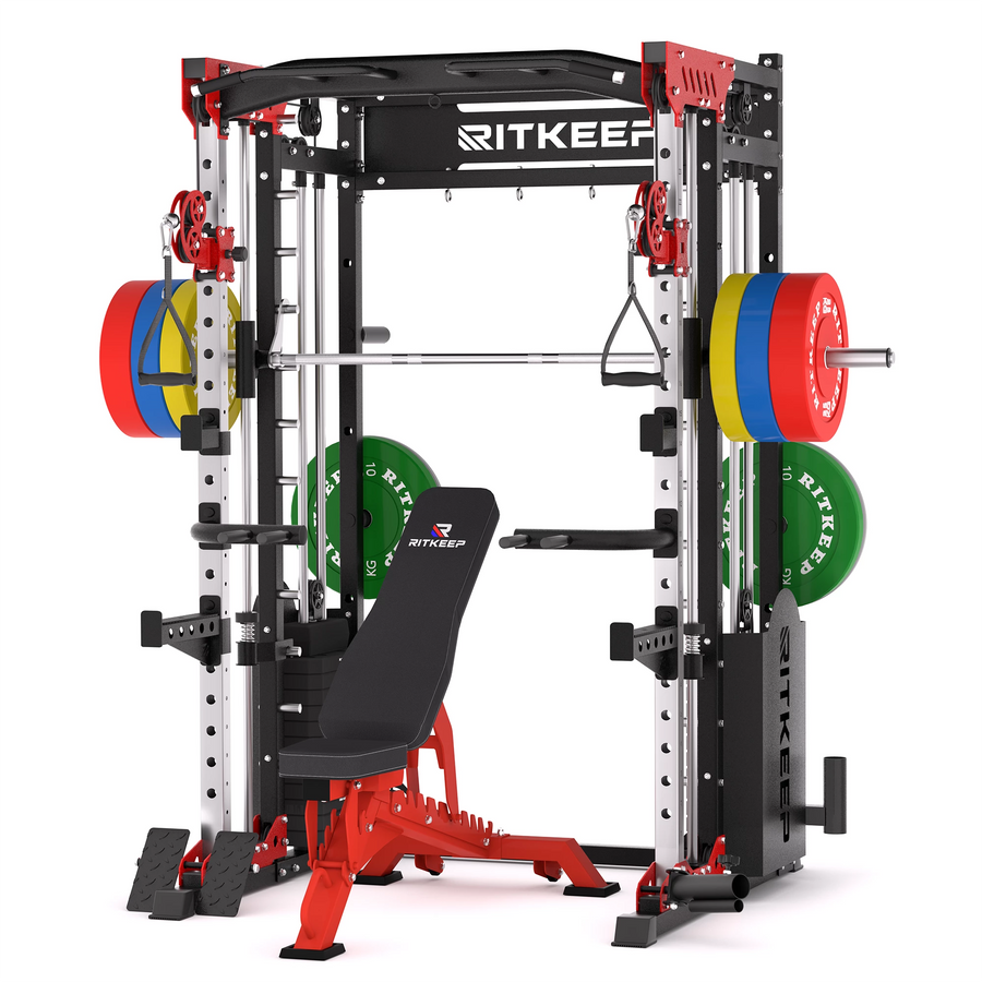 PMAX 5600 Smith Machine with Bench & 150 KG Plates