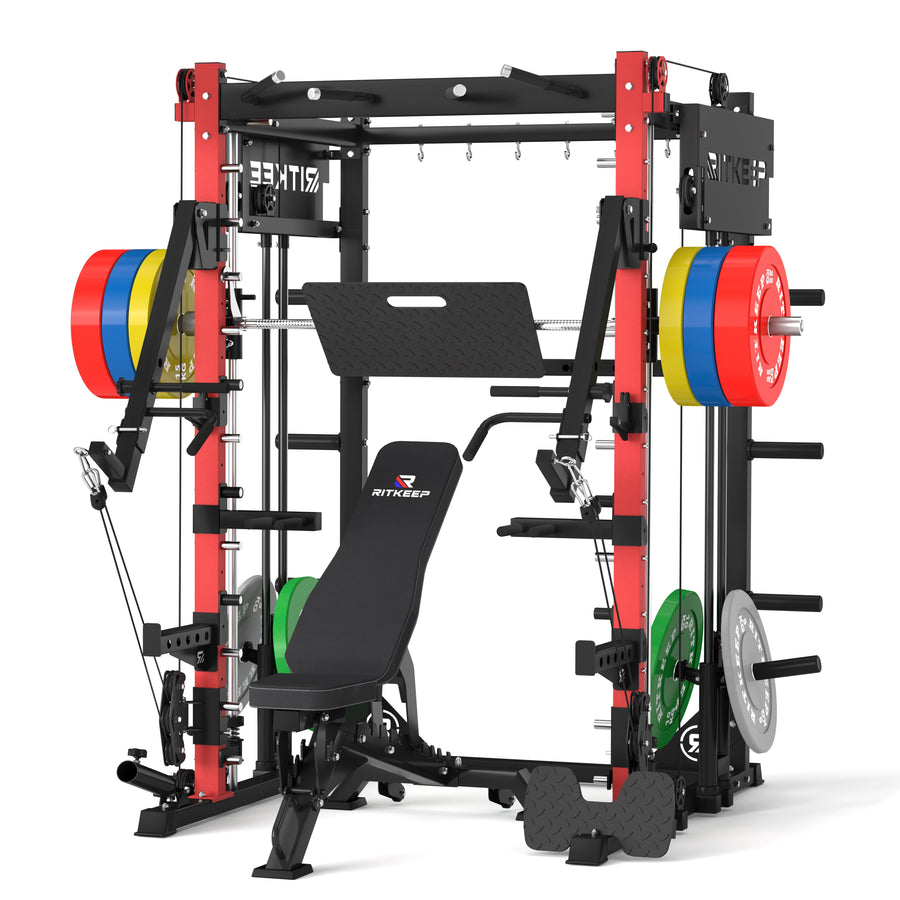 PMAX 4750 Smith Machine with Bench & Plates