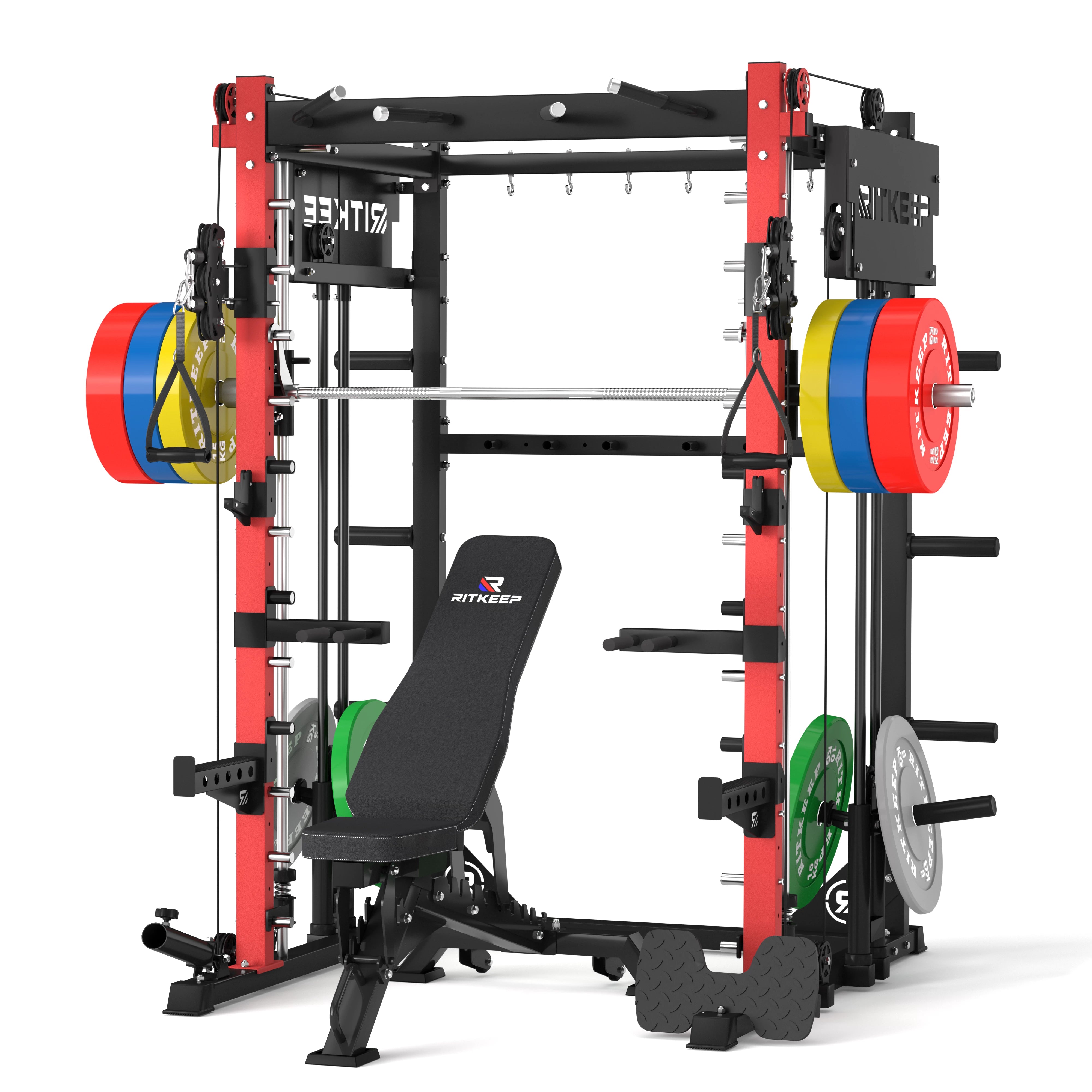 PMAX-4750 Dual Plate Loaded Squat Exercise Machine Gym Equipment Package