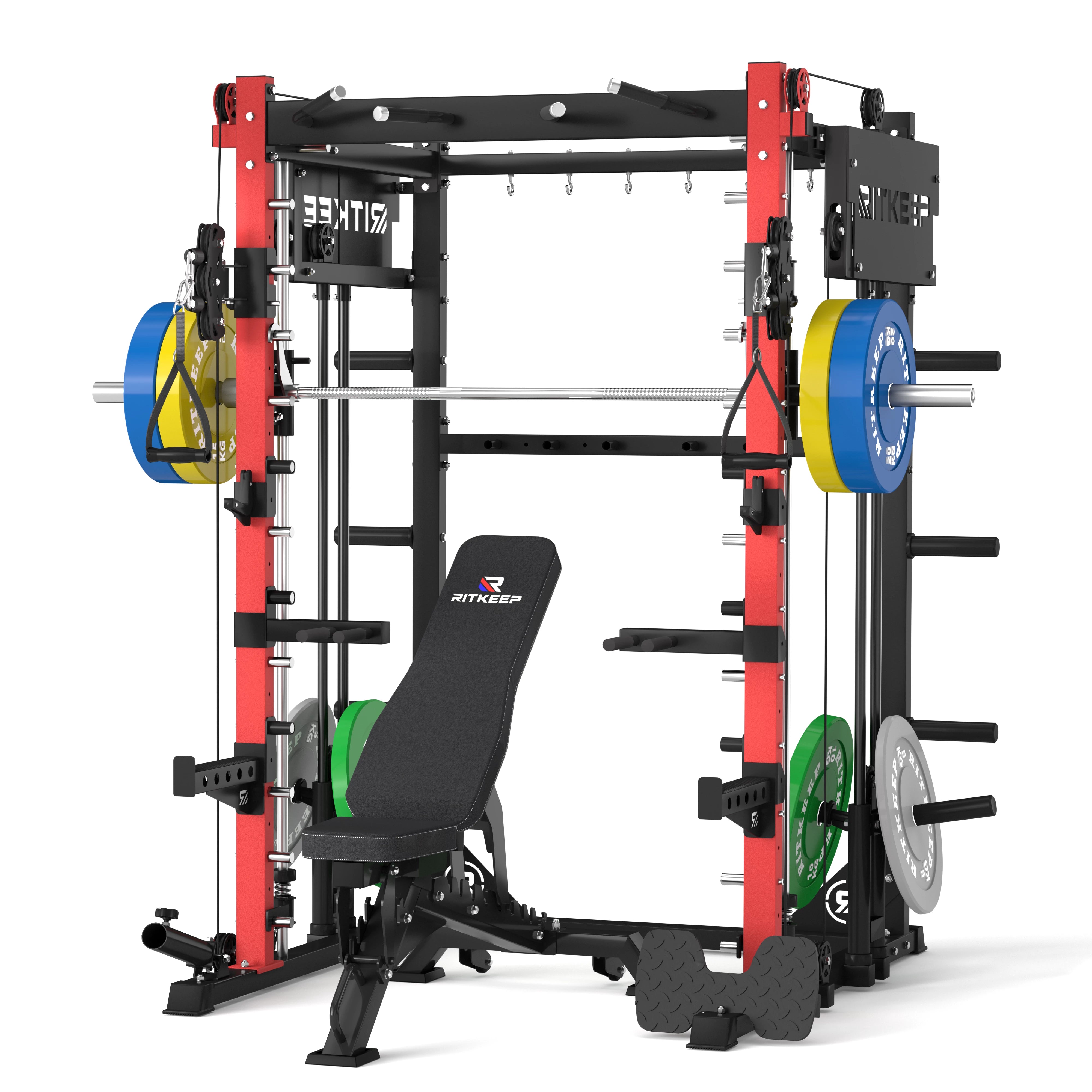 PMAX-4750 Dual Plate Loaded Squat Exercise Machine Gym Equipment Package