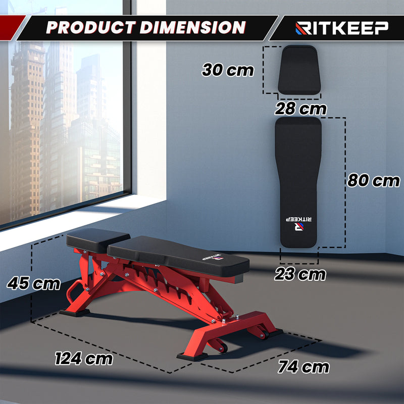 RAB-3000 Adjustable Heavy Duty Incline Weight Bench