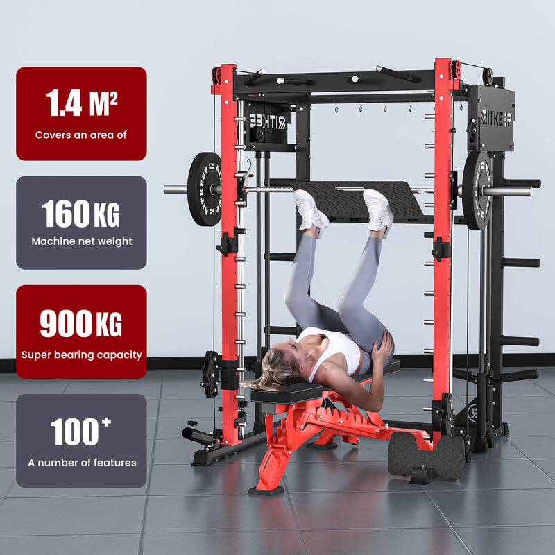 PMAX 4750 Dual Plate Loaded Multi Functional Smith Machine with machine specification