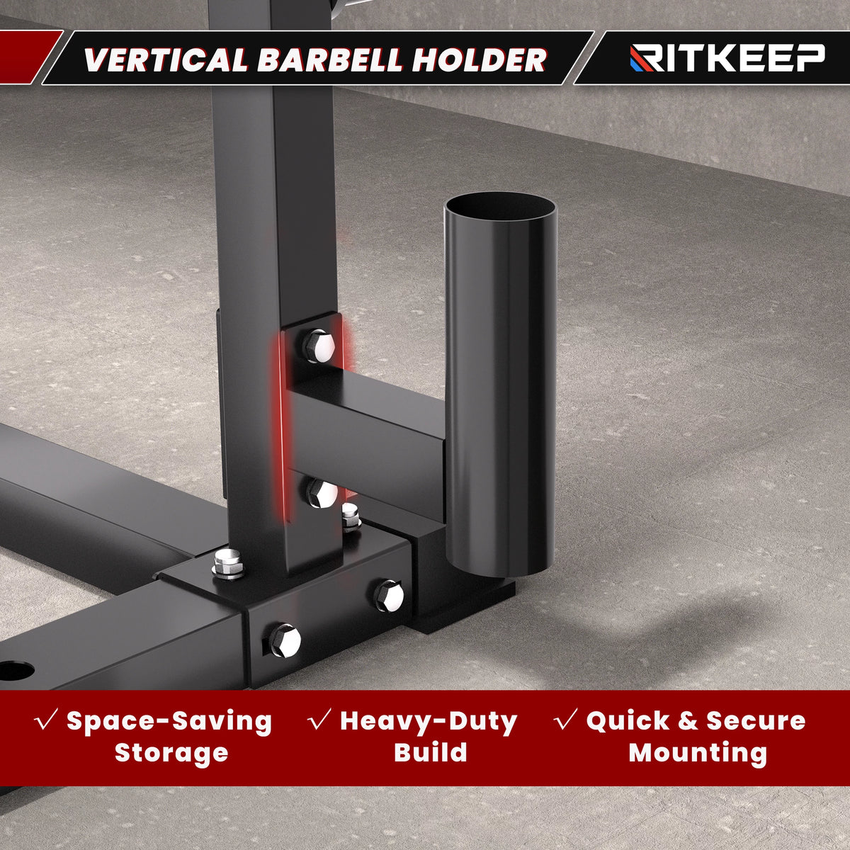 Barbell Row Rack Attachment Vertical Mounted Barbell Holder Attachment – RITKEEP Australia