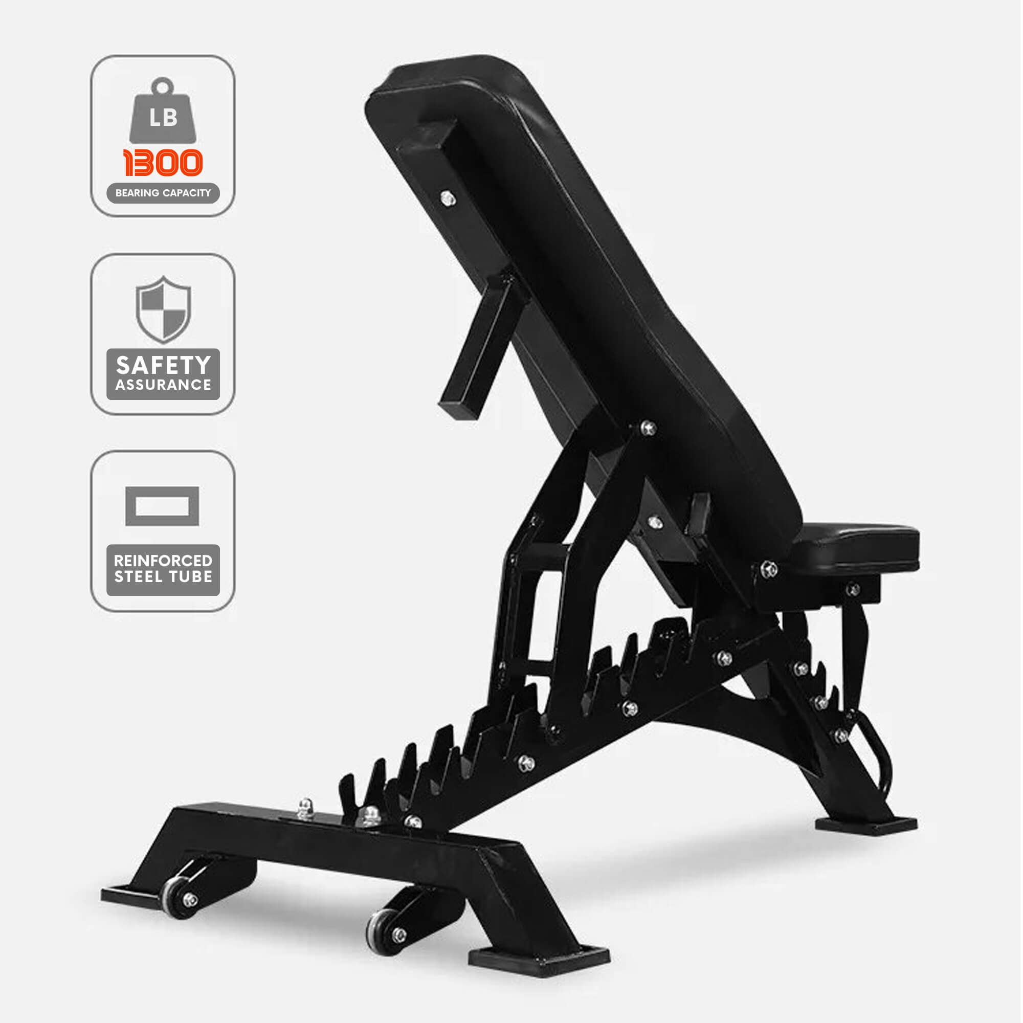 Load Bearing Bench RAB-3000 Heavy Duty Adjustable Weight Bench - Flat, Incline & Decline ...