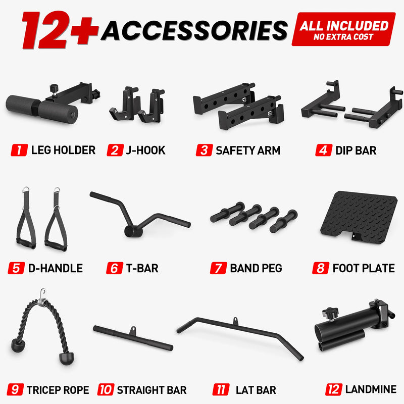 Ritkeep Anvil S1 All in one Smith machine with over 12 rack and cable attachments