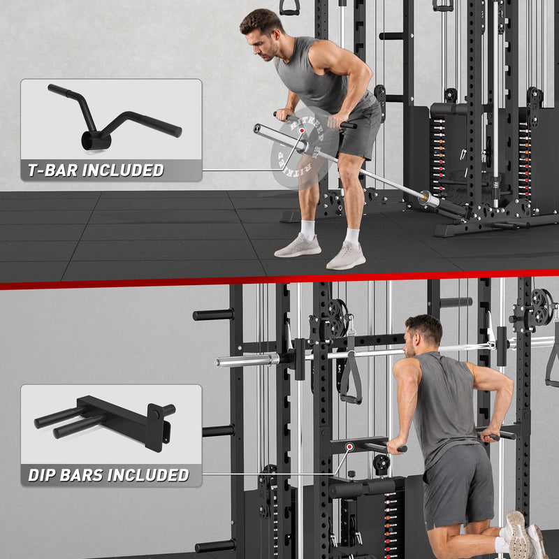 ANVIL S1 Unilateral and Bilateral Training Smith Machine with Rear Dual Weight Stack